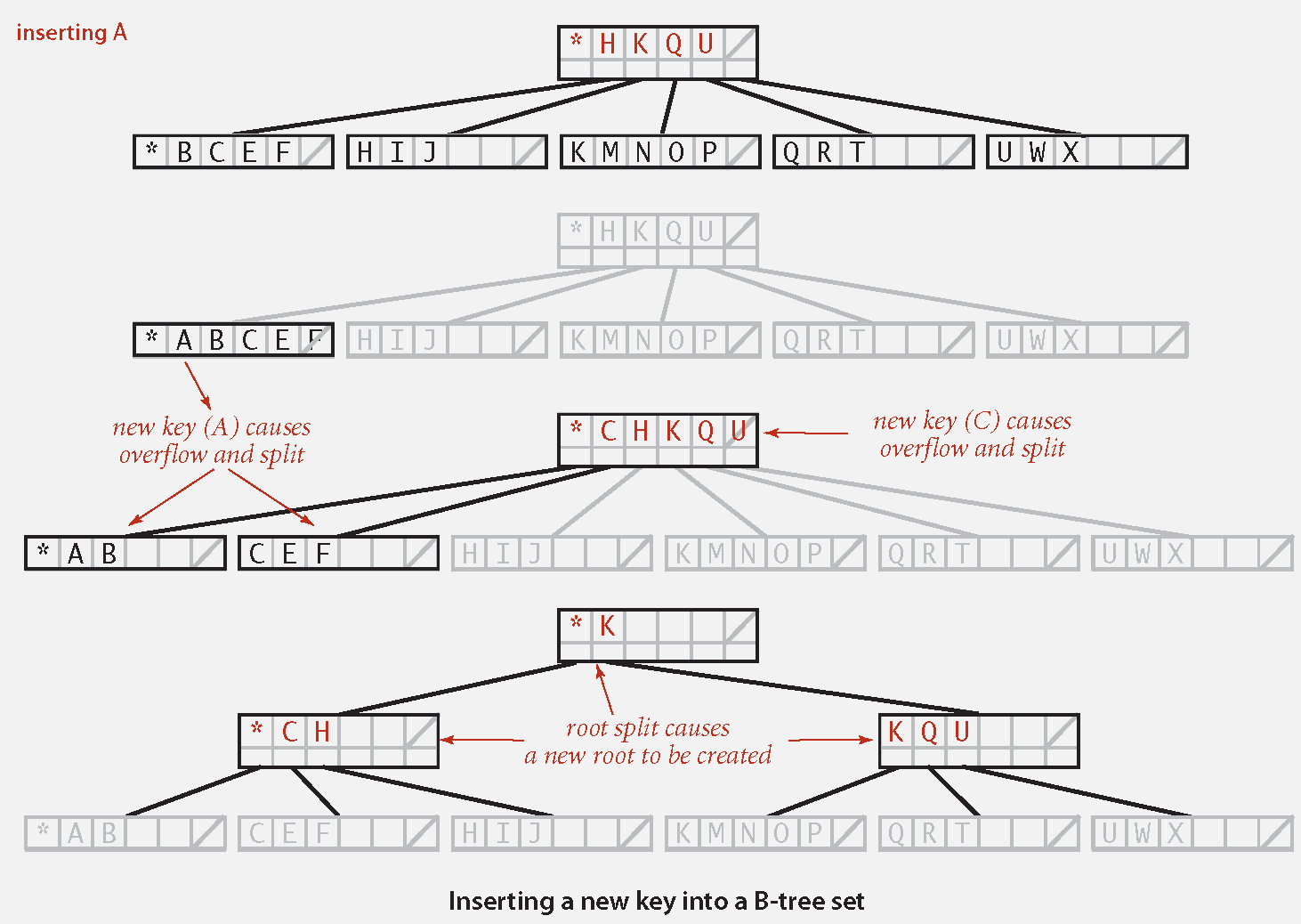 Insert in B-Tree Insert in B-Tree